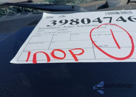 2019 Ford F-250 Lariat из США, поврежденный, VIN 1FT7W2BT7KED44317